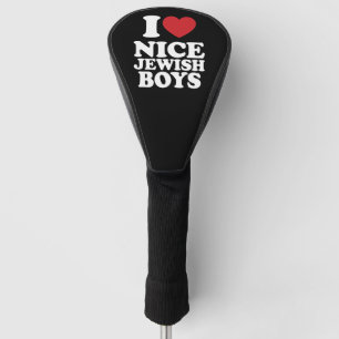 Couvre-club De Golf J'adore les jolis garçons juifs, j'aime les rétros