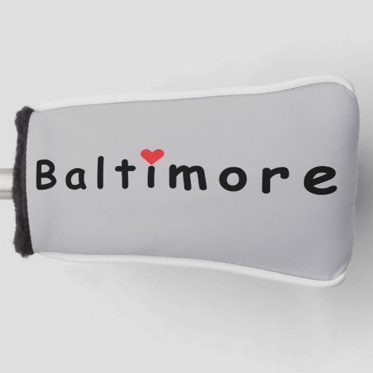 Couvre-club De Golf J'aime Baltimore (Devant)