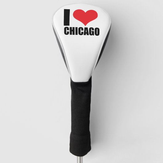 Couvre-club De Golf J'aime Chicago (Devant)