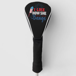 Couvre-club De Golf J'aime comment elle secoue Couple patriotique du 4