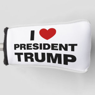 Couvre-club De Golf J'aime le président Trump Heart