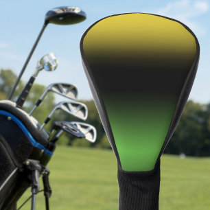 Couvre-club De Golf Jamaïcaines Couleurs Ombre Gradient Vert et Jaune