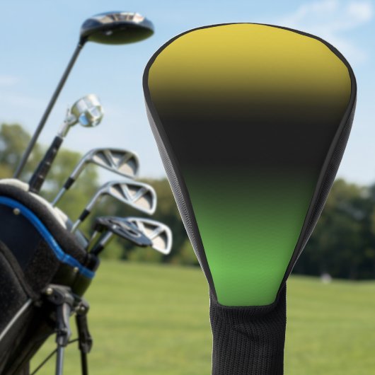 Couvre-club De Golf Jamaïcaines Couleurs Ombre Gradient Vert et Jaune