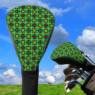 Couvre-club De Golf Jamaïque Golf, Hearts & Jamaïque Drapeau mode