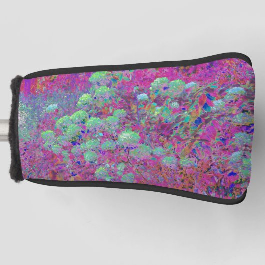 Couvre-club De Golf Jardin magenta avec Aqua Hydrangea Fleurs (Devant)