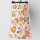 Couvre-club De Golf Jardin rose et orange Motif (Tourné à 90°)