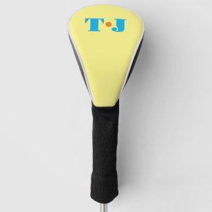 Couvre-club De Golf Jaune clair Personnalisé Monogramme