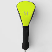 Couvre-club De Golf jaune fluorescent - ajouter monogramme (Devant)