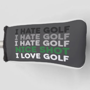 Couvre-club De Golf Je déteste le golf, beau coup, j'aime le golf, ama
