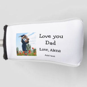 Couvre-club De Golf Je t'aime papa fête des pères élégant ajouter du t