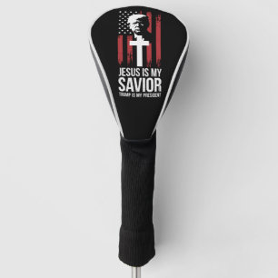 Couvre-club De Golf Jésus est mon sauveur Trump est mon président Trum