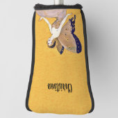 Couvre-club De Golf Joli Blond Fairy Monarque Papillon Ailes Jaune (Tourné à 90°)