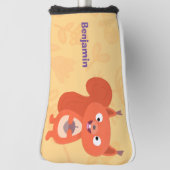 Couvre-club De Golf Joli dessin animé d'écureuil roux (Tourné à 90°)