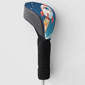Couvre-club De Golf Joli fusée spatiale qui décolle (Incliné)