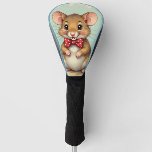 Couvre-club De Golf Joli petit souris mignon avec cravate