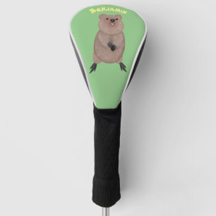 Couvre-club De Golf Joli sourire mignon dessin animé quokka