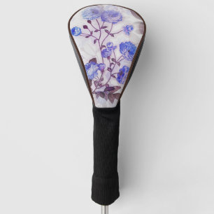 Couvre-club De Golf Jolie impression de fleurs violettes