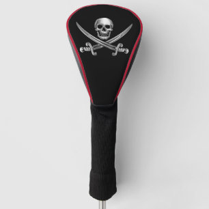 Couvre-club De Golf Jolly roger de chrome