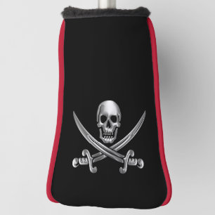 Couvre-club De Golf Jolly roger de chrome