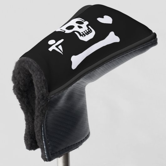 Couvre-club De Golf Jolly roger du drapeau de Stede Bonnet Pirate (Devant 3/4)