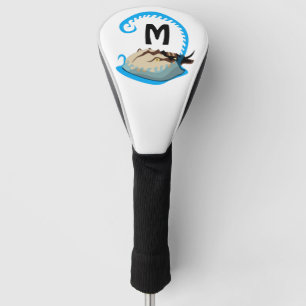 Couvre-club De Golf Jouer au crabe dans le monogramme de l'eau