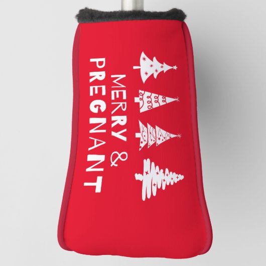 Couvre-club De Golf Joyeux et enceinte à Noël (Tourné à 90°)