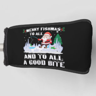 Couvre-club De Golf Joyeux Fishmas Poisson Drôle Pêcheur Noël