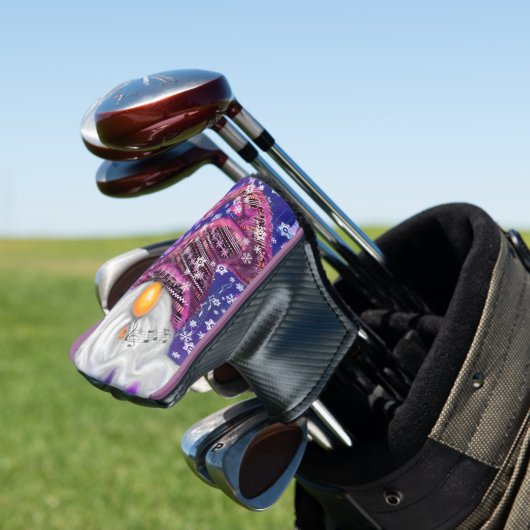 Couvre-club De Golf Joyeux Gnome En Casquette Violet Chante Une Chanso (In Situ)