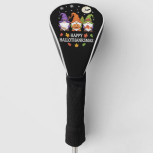 Couvre-club De Golf Joyeux Hallothanksmas Gnomes Lover Halloween Noël