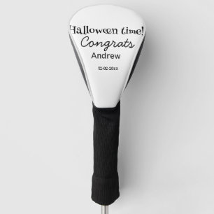Couvre-club De Golf Joyeux Halloween félicitations ajoutez nom date an