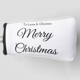 Couvre-club De Golf Joyeux Noël ajoutez nom texte personnalisé famille