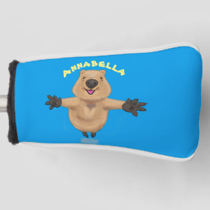 Couvre-club De Golf Joyeux sauter quokka dessin animé