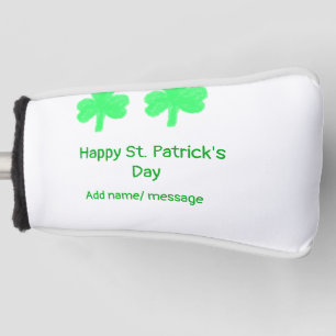 Couvre-club De Golf Joyeux St. Patrick's jour vert feuille de shamrock