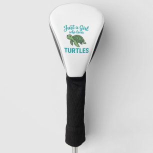 Couvre-club De Golf Juste une fille qui aime les tortues gravure vinta