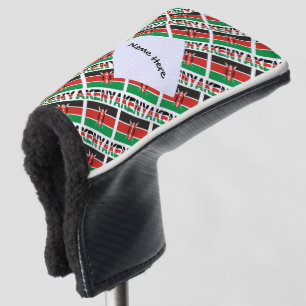 Couvre-club De Golf Kenya Drapeau kenyan en mosaïque Nom personnalisé