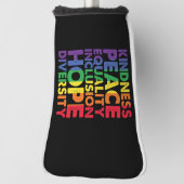 Couvre-club De Golf Kindness Peace Equality Love Inclusion Hope LGBT (Tourné à 90°)