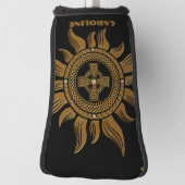 Couvre-club De Golf La croix céleste dorée. (Tourné à 90°)