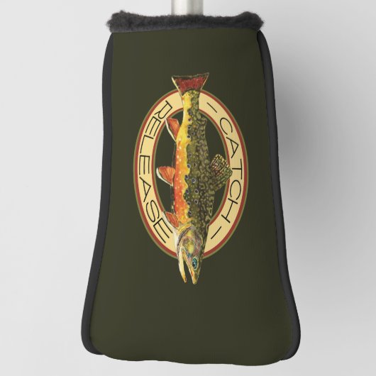 Couvre-club De Golf La pêche à la truite de ruisseau (Tourné à 90°)