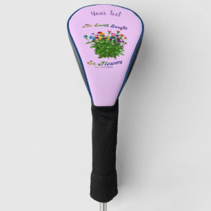 Couvre-club De Golf La Terre Rire En Fleurs Inspiration Personnalisée