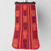 Couvre-club De Golf La tribu ethnique des Motifs autochtones rouges La (Tourné à 90°)