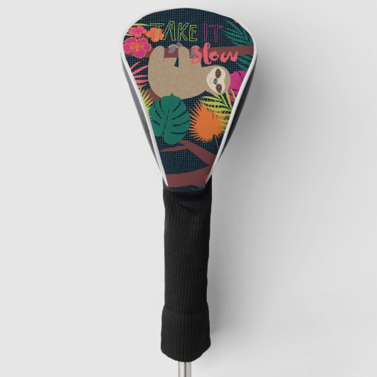 Couvre-club De Golf La vie de paresse - prenez-le lent (Devant)