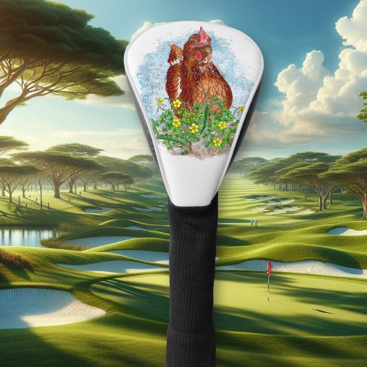 Couvre-club De Golf La vie est meilleure avec les poulets