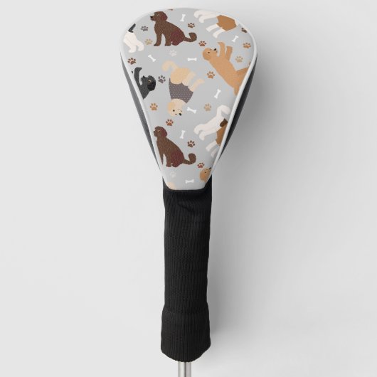 Couvre-club De Golf Labradoodle / Os et pattes Goldendoodle (Devant)