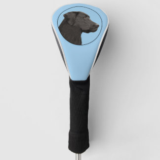Couvre-club De Golf Labrador Retriever Black Peinture Original Chien A