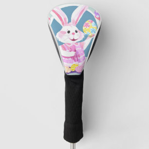 Couvre-club De Golf lapin avec oeufs de pâques
