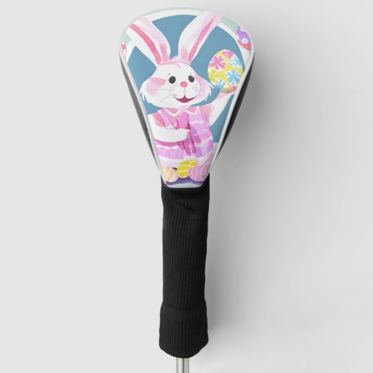 Couvre-club De Golf lapin avec oeufs de pâques (Devant)