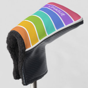 Couvre-club De Golf L'arc-en-ciel colore la couverture faite sur