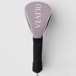 Couvre-club De Golf Lavande Dusty personnalisée Typographie moderne