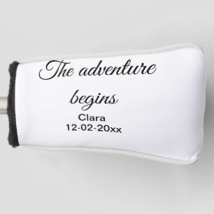 Couvre-club De Golf L'aventure commence nom date année lieu