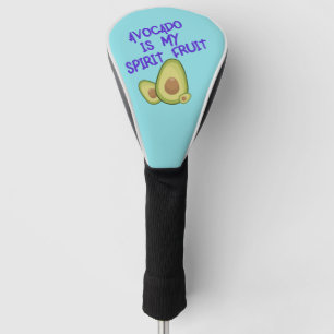 Couvre-club De Golf L'Avocado est mon fruit spirituel avec la typograp